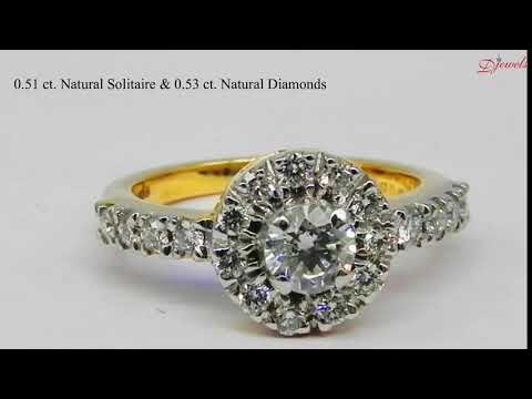 Anant Round Diamond Engagement Rings for women, Weight: 2.7 Gm