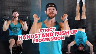 Strict Handstand Push-up Progression (3 Steps!)