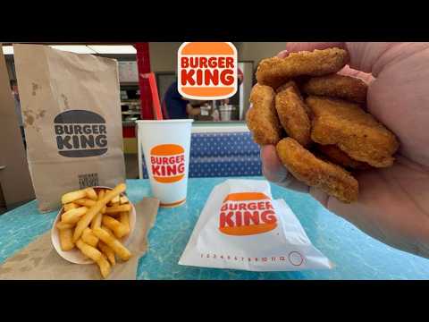 Mukbang Burger King Eating POV ASMR 8 Piece Chicken Nuggets French Fries Drinking Diet Coke Mukbang