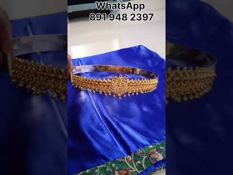 Golden lakshmi roop vaddanam gold imitation jewelry