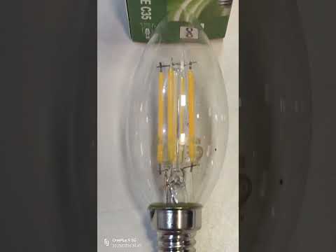 150mm glass renesola led candle lamp, 4000k, yellow