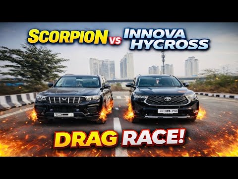 ScorpioN petro vs Innova hycross hybrid DRAG RACE! Who dominates the segment?
