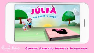 Vídeo de Convite Animado Minnie e Margarida