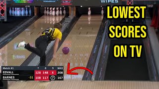 The LOWEST games ever bowled on TV | PBA Bowling Rewind