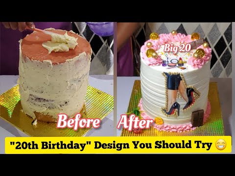 Simple 20th Birthday Cake Design Ideas | DIY