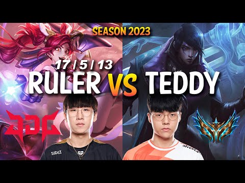 JDG Ruler vs Teddy - Ruler JINX vs APHELIOS ADC - KR Ranked