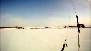 preview picture of video 'Snowkiting 2012 (2012/01/29)'