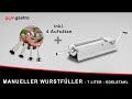 Commercial Manual Sausage Filler - 7 Litres - Stainless Steel - incl. 4 Nozzles