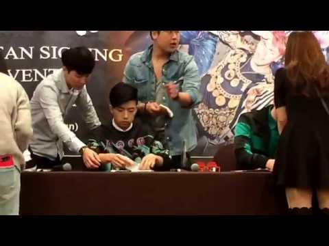 141005 Wooyoung spilling a drink