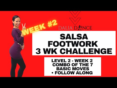 Week 2 ‼️ Salsa FOOTWORK🔥 3 Week Challenge🔥| Combos of 7 Basic moves for Beginners
