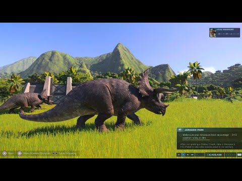 Jurassic World Evolution 2 PS5 Chaos Theory Jurassic Park 1993 #2 Triceratops Hatch and Park Expands