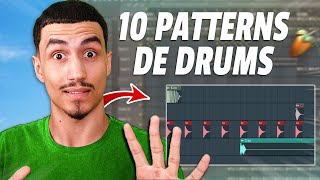 10 PATTERNS DE DRUMS A CONNAITRE SUR FL STUDIO ( AFRO, TRAP, 2STEP, JERSEY) TUTO PLACER LES DRUMS