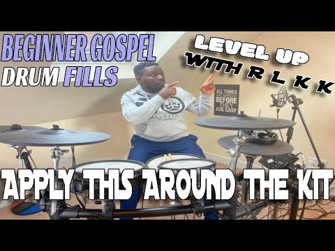 Beginner 4 Note Linear Gospel Drum Chop/Lick and Fills Application  - Part 2