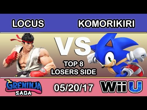 2GGC: Greninja Saga - Locus (Ryu) Vs. 2GG | komorikiri (Sonic) - Top 8 Losers Side - Smash Wii U