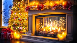 Calming Christmas Music With Fireplace 🔥 Christmas Ambience Background Music 🎄 Christmas Fireplace