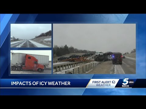 Impacts of icy weather on Oklahoma roads