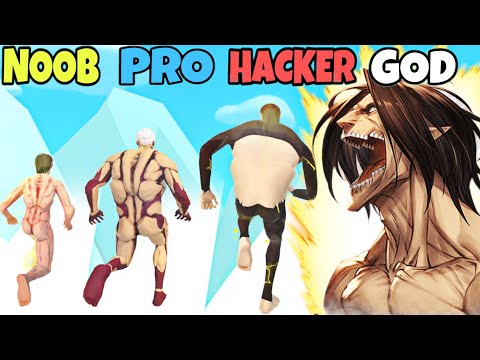 NOOB vs PRO vs HACKER vs GOD in Titan Rush