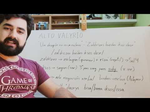 Aprende el IDIOMA ALTO VALYRIO Pronunciación y gramática de "Un dragón no es un esclavo" de Daenerys