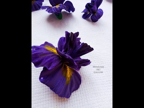 Making Iris Flower from Polymer Clay | very easy | Step by Step | DIY | Handmade | Fashion Jewelry
