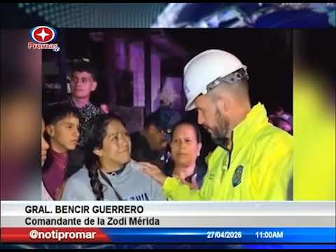 Mérida: intensas precipitaciones mantienen en alerta a los organismos de seguridad y rescate