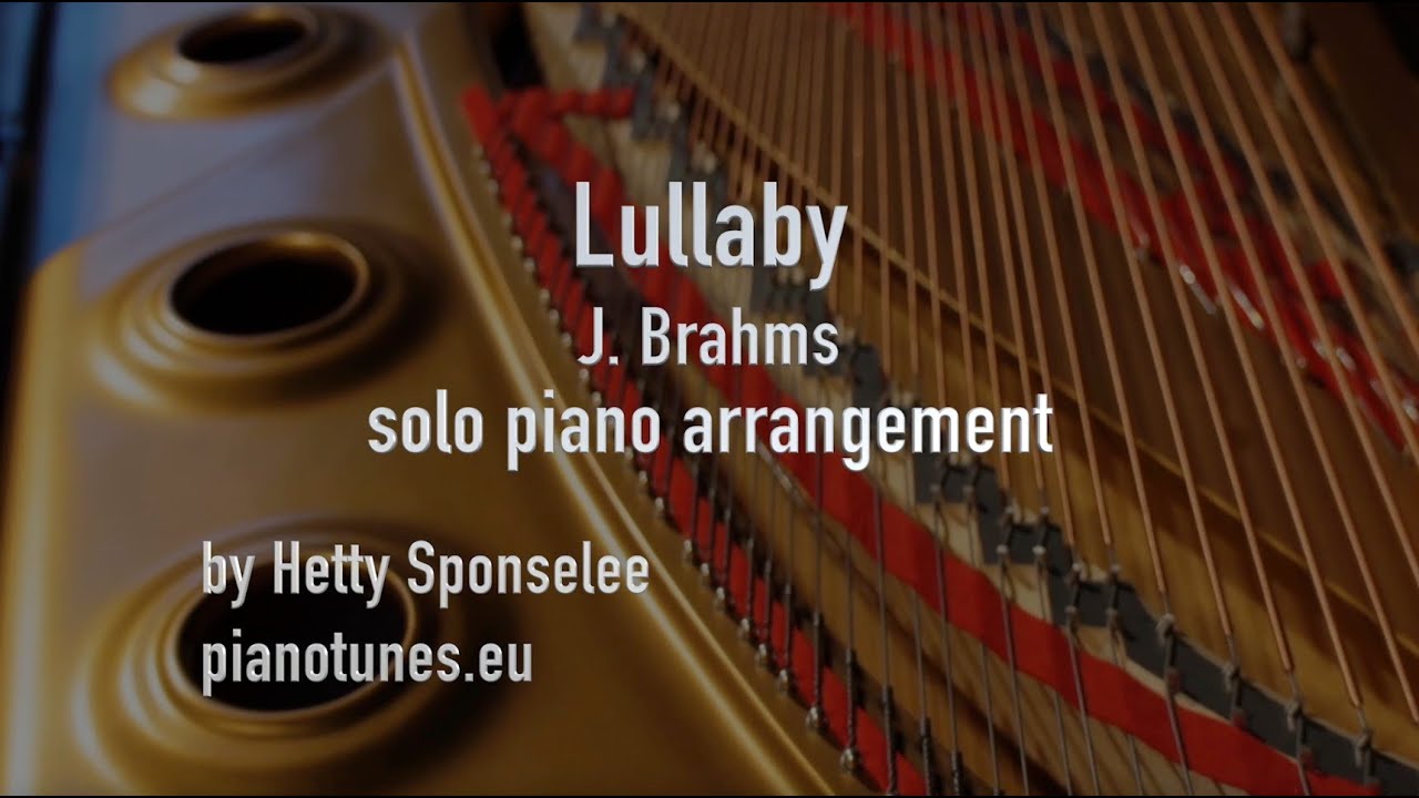 Lullaby, J.Brahms, EASY piano arrangement, Free Sheet music at pianotunes.eu