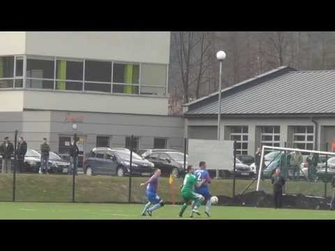 Orzeł Myślenice - Lotnik Kryspinów - gol Kańskiego na 1:0