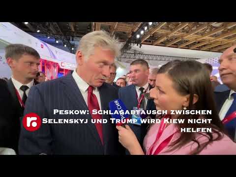 Peskow: Schlagabtausch zwischen Selenskyj und Trump wird Kiew nicht helfen