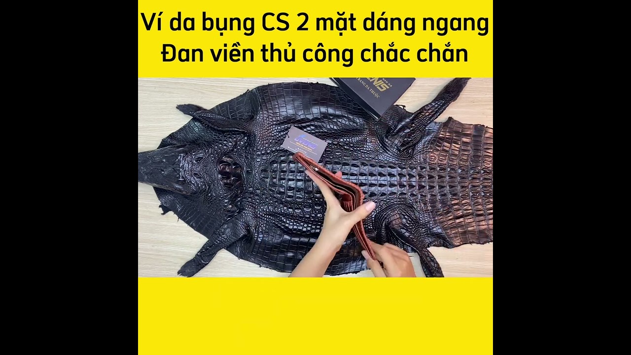 Ví Da Cá Sấu 2 Mặt Dáng Ngang Tiện Lợi VS2V01ND