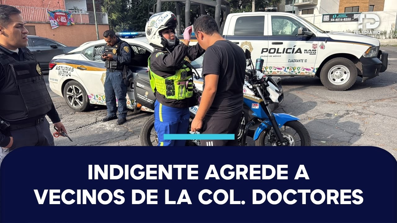 Indigente desata violencia en la colonia Doctores; hiere a dos trabajadores con palos y piedras