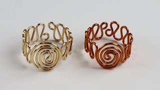 Easy and Fun Adjustable Spiral Wire Ring Tutorial