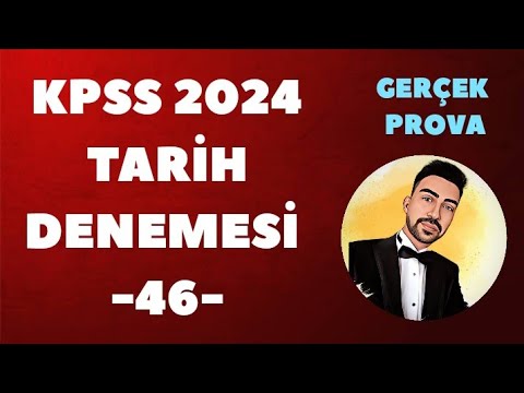 KPSS 2024 TARİH DENEME GERÇEK PROVA -46-  #kpss2024 #kpsstarih #kpsstarihdenemesi #ösym
