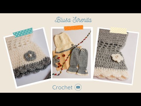 Conjunto Sirenita - Blusa (tejida a crochet)