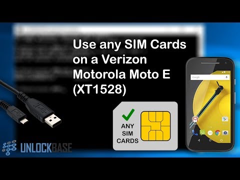 How to unlock and use any SIM Cards on a Motorola Moto E from Verizon