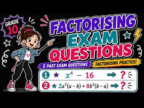 Factorising : 5 Past Paper Questions Explained Step-by-Step | Grade 10 CAPS