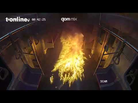 Man sets subway car on fire