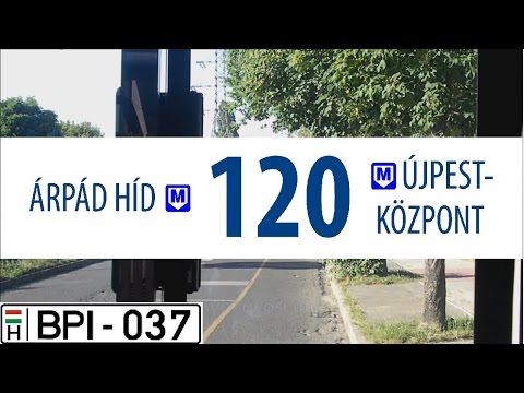 BKV 120-as autóbusz útvonala (Árpád híd M - Újpest Központ M)