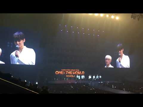 180901 One: The World in Manila Wanna One - Hwang Minhyun MENT 2