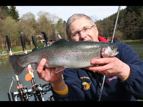 Trout on the surface - pilot ball rig