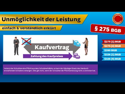 § 275 | § 280 | § 326 BGB // Impossibility of performance - 👨🏼‍🎓 SIMPLY EXPLAINED 👩🏼‍🎓