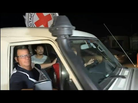Released hostages cross the Palestinian side of the Rafah crossing with Egypt | AFP