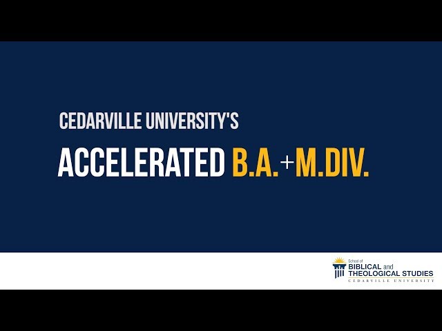 Thumbnail for video titled: Explore Cedarville's Accelerated BA+MDiv