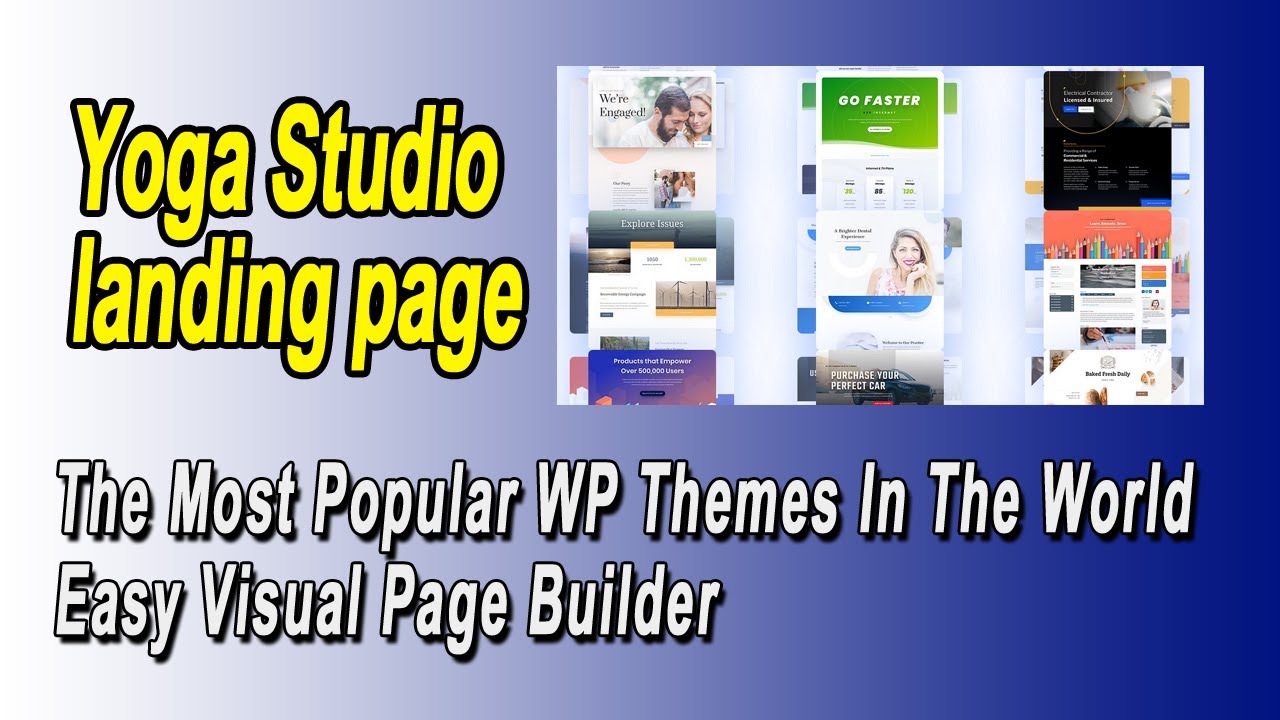 Best Yoga Studio Layout Wordpress Theme And 1253 Other WP Templates. Easy Page Builder.