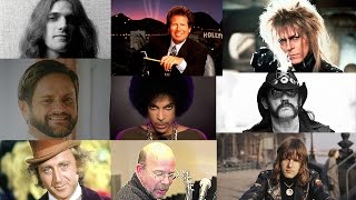 Tribute to dearly departed: David Bowie, Gene Wilder, Prince, Keith Emerson, Eli Wiesel and more.