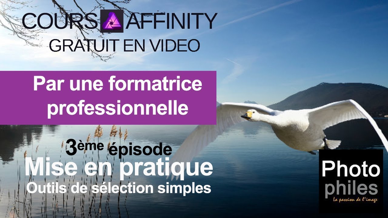 N°3 Cours Affinity Photo. Mise en pratique : Isoler un objet avec les outils de sélection simple