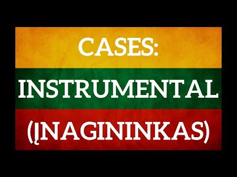 Lithuanian cases. Instrumental - įnagininkas