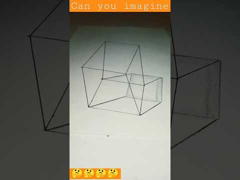 #shorts #desenho #arte #desenho3d // Cubo 3-D // 🤔🤔🤔