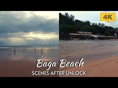 Baga Beach Walking Tour | 4K Goa India