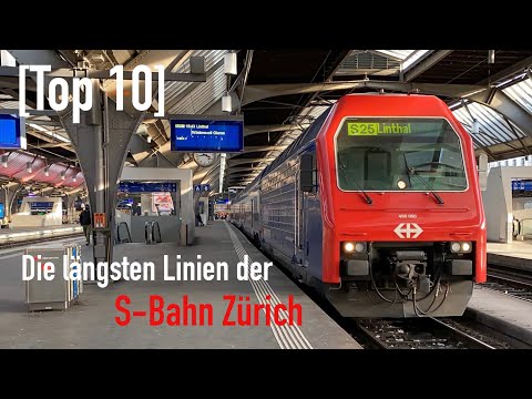 [Top10] Die 10 längsten Linien der S-Bahn Zürich