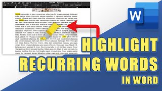 [TUTORIAL] How to HIGHLIGHT Specific or RECURRING Words in Microsoft Word