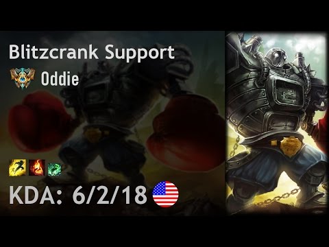 Blitzcrank Support vs Morgana - Oddie - NA Challenger Patch 7.1